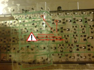 EeePC Reperatur - Kontaktfolie aufgeklappt